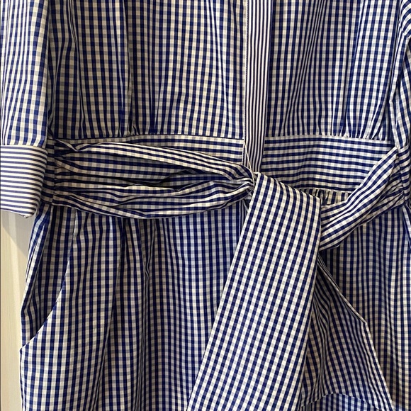 NWOT. Gretchen Scott Checkered Cotton Shirt Dress. Sz. XL - Picture 4 of 11